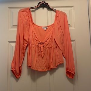 Cute tie front flowy top